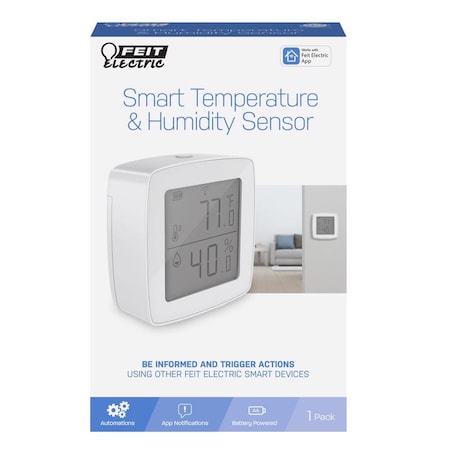 Feit Electric Feit Smart Home Built In WiFi Heating and Cooling Push Buttons Smart-Enabled Temperature & Humidity TEMP/WIFI